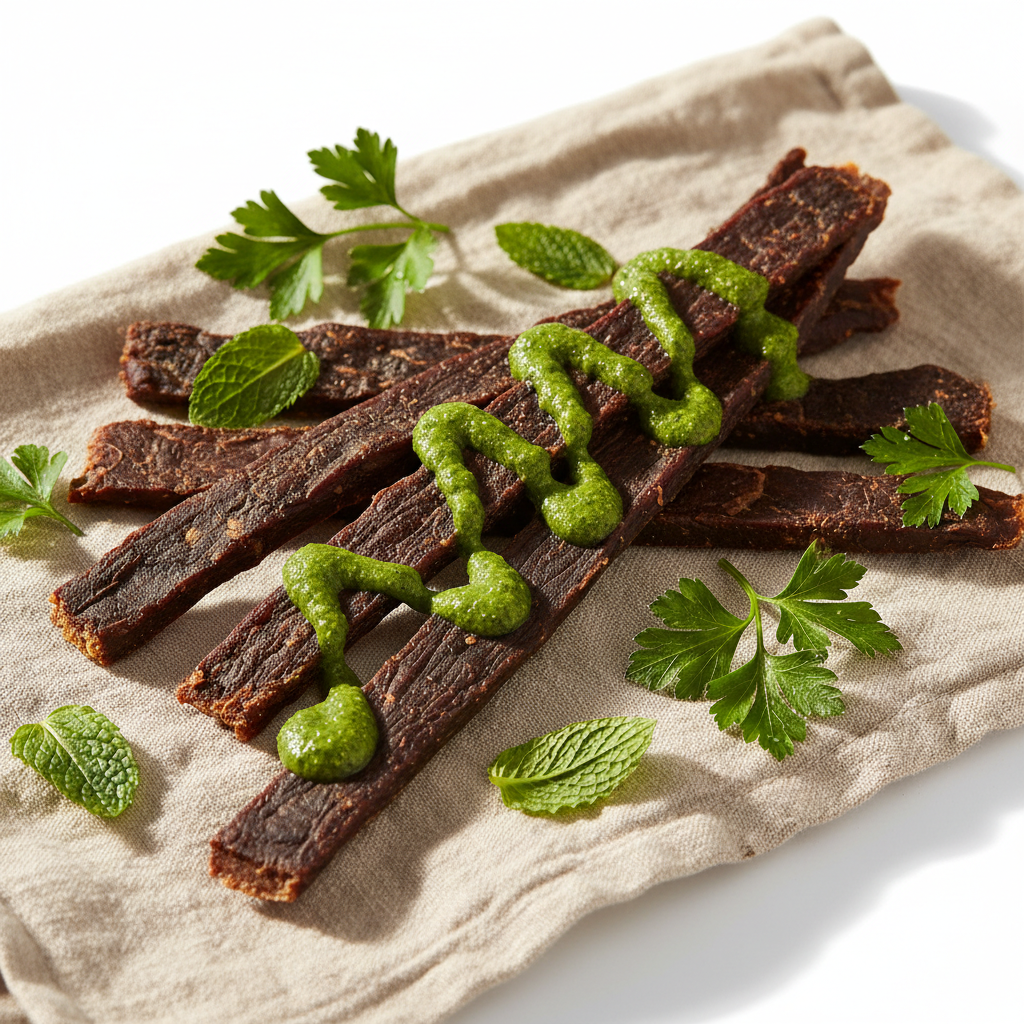 Beef & Liver Jerky — Parsley & Mint