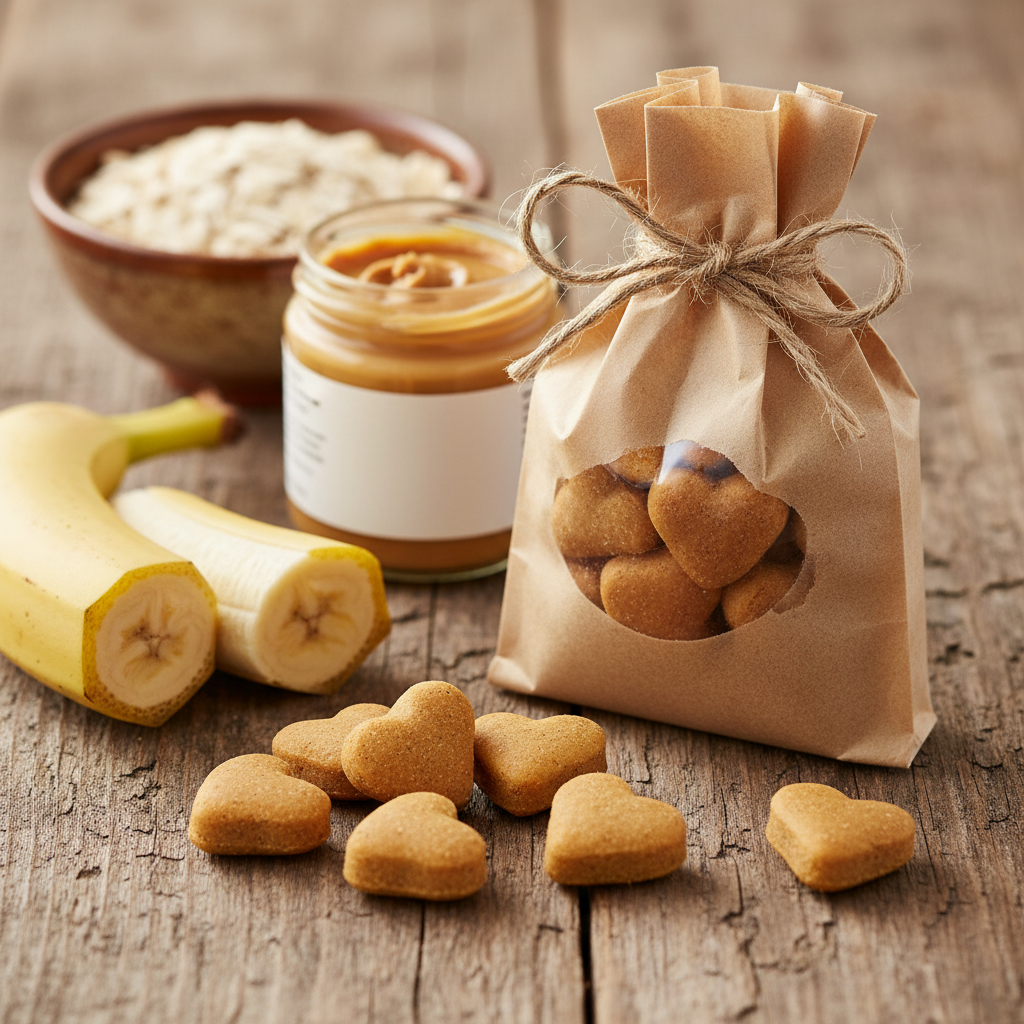 Riley's Loving Heart Peanut Butter & Banana Drops — heart shaped